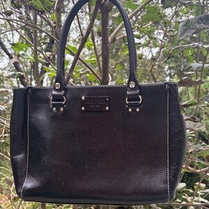 Kate Spade Dark Brown / Black Leather Tote